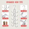 Purse Organizer for Closet, Upgraded Purse Hanger with 10 Big Hooks, 360 Degree Rotation for Better Organizer&Display, Collapsible Space Saving Hangers Rack for Handbag, Belt, Scarve, Tie view 2