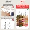 Purse Organizer for Closet, Upgraded Purse Hanger with 10 Big Hooks, 360 Degree Rotation for Better Organizer&Display, Collapsible Space Saving Hangers Rack for Handbag, Belt, Scarve, Tie view 3