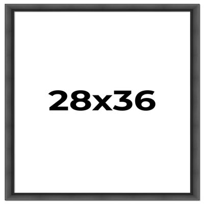 Poster Palooza 28x36 Frame Black Frame Wood Picture Frame - UV Resistant Acrylic Protective Front, Acid-Free Foam Board Backing, & Hanging Hardware Included