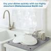 Spaceneat Diatomite Stone Drying Mat for Kitchen Counter - Rapid Moisture Removal - 15.7" x 11.8" Large Dish Drying Stone for Kitchen Sink - Diatomaceous Earth Quick Dry Dish Mat - Gray Waves view 3