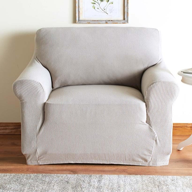 The Lakeside Collection Maddox Stretch Slipcovers - Taupe Chair