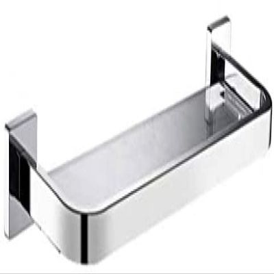 LWLYLCHBM Tempered Glass Shelf Bathroom Shelves Wall Mounted Stainless Steel Floating Rack Rectangle Drilling 1 Tier-30cm