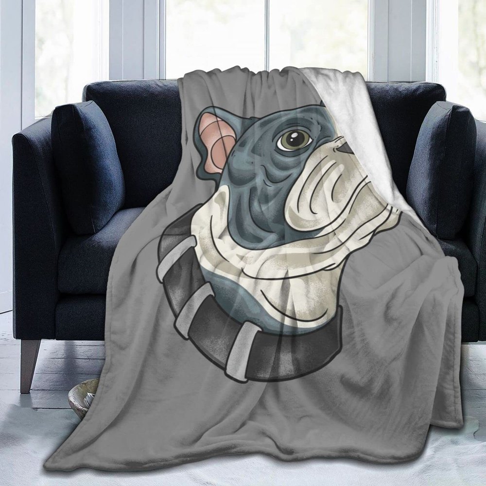 Cool Pug Head Throw Blanket 40"x30" Soft Cozy Lightweight Blanket Fuzzy Blanket for Couch Bed Sofa