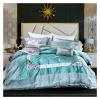 GLAMDIA Bed, 4pcs Luxury Cotton Bedding Set Duvet Cover Sheet Pillowcase King Queen Size White, MM-102 view 1