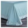 GLAMDIA Bed, 4pcs Luxury Cotton Bedding Set Duvet Cover Sheet Pillowcase King Queen Size White, MM-102 view 2