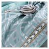 GLAMDIA Bed, 4pcs Luxury Cotton Bedding Set Duvet Cover Sheet Pillowcase King Queen Size White, MM-102 view 4