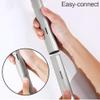 Window Extension Pole Cleaning Brush, Window Glass Wall Cleaning Tool Washing Brush with 4 Water Outlets, Water Fed Window Telescopic Pole Cleaning Brush Silver 3.6m view 3