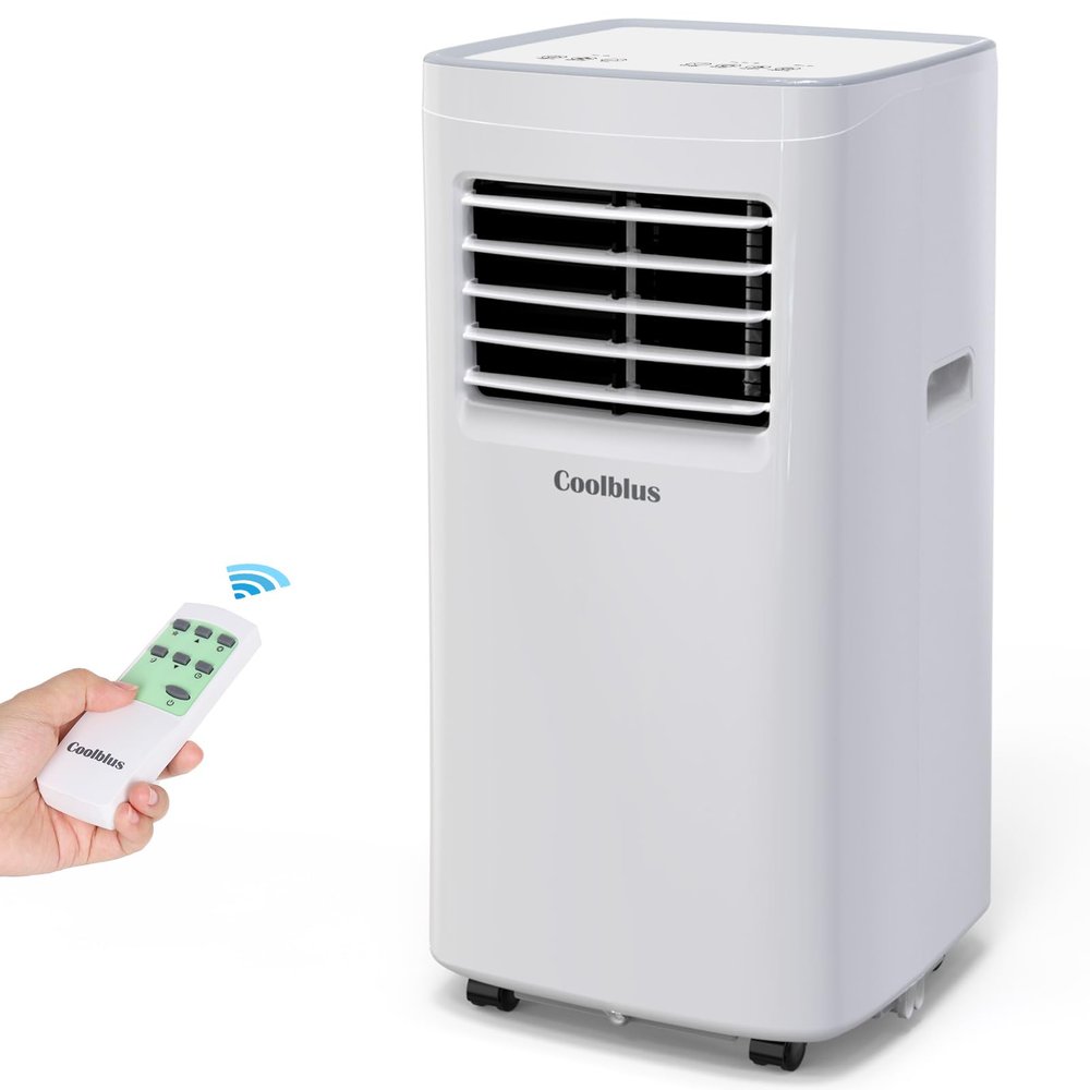 Coolblus Portable Air Conditioner,8500 BTU portable ac up to 360 Sq,3 IN 1 with Remote Control,White (Renewed)