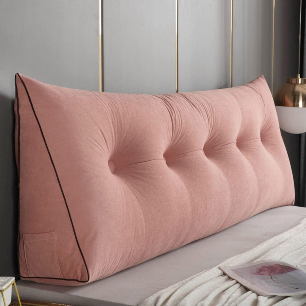 Backrest cushion headboard soft pack large cushion advanced universal anti-collision pillow integrated soft cushion neck and waist protection removable and washable ( Color : B , Size : 59x20x8inches