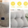 Triangle reading bed pillow large cushion headboard backrest sofa neck and waist support wedge-shaped pillow, back positioning support, sofa bed soft cushion, double-layer tatami pillow ( Color : A , view 4