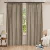 100% Blackout Curtains for Bedroom, Living Room 72 inches Long, Elegant Darkening Pinch Pleat Drapes, Thermal Insulated Curtain Panels for Sliding Glass Door,200"W x 72"H, Set of 2 Panels, Brown view 1