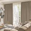 100% Blackout Curtains for Bedroom, Living Room 72 inches Long, Elegant Darkening Pinch Pleat Drapes, Thermal Insulated Curtain Panels for Sliding Glass Door,200"W x 72"H, Set of 2 Panels, Brown view 2