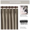 100% Blackout Curtains for Bedroom, Living Room 72 inches Long, Elegant Darkening Pinch Pleat Drapes, Thermal Insulated Curtain Panels for Sliding Glass Door,200"W x 72"H, Set of 2 Panels, Brown view 3