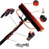 Window Cleaning Poles 3.6-11M Water Fed Pole Kit,Telescopic Water Fed Window Cleaning Pole, Solar Panel Conservatory Cleaner, Hose Fed High Reach Extended Extendable Brush Kit (20Ft/6M) view 2
