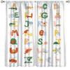Animals Alphabet Curtains Kids Education Learning Tools Baby A to Z, Boys Girls Kids Nursery Bedroom Living Room Study Room Decorative Curtains 63" W X 72" L view 1