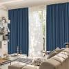 100% Blackout Curtains for Bedroom, Living Room 108 inches Long, Elegant Darkening Pinch Pleat Drapes, Thermal Insulated Curtain Panels for Sliding Glass Door,200"W x 108"H, Set of 2 Panels, Blue view 2