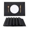 2 Pieces of Single Frame placemat Woven Easy-to-Clean Insulating mat Coaster Table mat Hotel Home Western placemat view 2