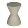 Benjara Niya 17" Side End Table- Round Top- Pedestal Base- Indoor Outdoor- Gray view 1