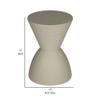Benjara Niya 17" Side End Table- Round Top- Pedestal Base- Indoor Outdoor- Gray view 3