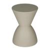 Benjara Niya 17" Side End Table- Round Top- Pedestal Base- Indoor Outdoor- Gray view 4