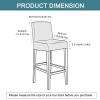 ZRCYXDW Velvet Bar Stool Covers, Stretch Bar Stool Chair Covers with Backs Soft Removable Barstool Covers Washable for Dining Room Bar-Gray C-Set of 2 view 3