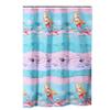 Benjara WINI 72 x 72 Inch Shower Curtain, Mermaid Print, Blue, Pink Polyester, Multicolor view 1