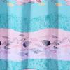 Benjara WINI 72 x 72 Inch Shower Curtain, Mermaid Print, Blue, Pink Polyester, Multicolor view 3