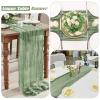 20 Pack Sage Green Cheesecloth Table Runner Gauze Rustic Sheer 35 x 70 inch Sage Cheese Cloth Table Runners for Wedding Party Bridal Shower Decor view 4