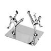 LEIXIUSM Book End Heavy Duty Stainless Steel Man Bookends,Nonskid Bookends Art Bookend,Decorative Bookends Book Stoppers view 1