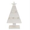 Boston International Christmas Tree for Tabletop Mantel Shelf Winter Holiday Decorations for Home, Small, White Beaded Tree view 1