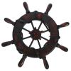 Homoyoyo Rustic Wheel Rudder Wall Decor Marine Beach Hanging Ornaments Decorative Pirate Boat Steering Wheel Coastal Theme Home Decoration view 1