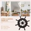 Homoyoyo Rustic Wheel Rudder Wall Decor Marine Beach Hanging Ornaments Decorative Pirate Boat Steering Wheel Coastal Theme Home Decoration view 2