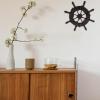 Homoyoyo Rustic Wheel Rudder Wall Decor Marine Beach Hanging Ornaments Decorative Pirate Boat Steering Wheel Coastal Theme Home Decoration view 3