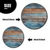 Vintage Teal Turquoise Wood Grain Design Set of 4 Stove Burner Covers - Premium Round Electric Stove Range Protectors,8 IN & 10 IN view 3