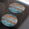 Vintage Teal Turquoise Wood Grain Design Set of 4 Stove Burner Covers - Premium Round Electric Stove Range Protectors,8 IN & 10 IN view 4