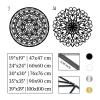 Kewhush Metal Mandala Wall Art, Lotus Flower Wall Decor, Gold 1, 24"x24" (60x60 cm), Modern Wall Hanging Decor for Living Room view 3