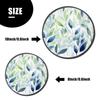 Tropical Plants Green Leaves Painting Set of 4 Stove Burner Covers - Premium Round Electric Stove Range Protectors,8 IN & 10 IN view 3