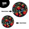 Strawberry Fruits Image Set of 4 Stove Burner Covers - Premium Round Electric Stove Range Protectors,8 IN & 10 IN view 3