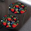 Strawberry Fruits Image Set of 4 Stove Burner Covers - Premium Round Electric Stove Range Protectors,8 IN & 10 IN view 4
