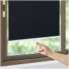 Xrdbfd Blackout Roller Shades No Drilling, Blackout Window Curtains with Suction Cups, Retractable Sunshade Roller Blinds, 35/40/50/65/75/80cm Temporary Thermal Blinds,Black-30x125cm/12 * 49in view 1
