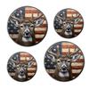 Dear Flag Elegant Set of 4 Stove Burner Covers - Premium Round Electric Stove Range Protectors,8 IN & 10 IN view 1