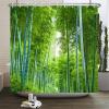HNBFKD Green Plant Bamboo Scenery Bathroom Curtain Shower Curtains Bath WC Accessories Home Bathroom Bath Shower Curtains Decor 54x80in(WxH)/137x203cm view 1