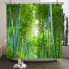 HNBFKD Green Plant Bamboo Scenery Bathroom Curtain Shower Curtains Bath WC Accessories Home Bathroom Bath Shower Curtains Decor 54x80in(WxH)/137x203cm view 2