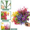 Ronyila Artificial Fake Flowers Ferns Outdoor with Grass, 12 Bundles Artificial Silk Flowers Plants UV Resistant Faux Greenery Planter Lavender Shrubs for Spring Porch Patio Window Box Decor view 3