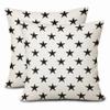 4th of July Patriotic Pillow Covers 20x20 Inch Set of 2 American Stars Black Decorative Pillow Cases Memorial Independence Day Linen Cushion Case Farmhouse Home Decor For Sofa Couch Porch Outdoor view 1