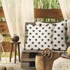 4th of July Patriotic Pillow Covers 20x20 Inch Set of 2 American Stars Black Decorative Pillow Cases Memorial Independence Day Linen Cushion Case Farmhouse Home Decor For Sofa Couch Porch Outdoor view 4