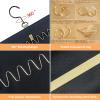 Longzhuo Jewelry Organizer, 2 Sided Necklace Holder, with 360 Degree Rotating Hook, Jewelry Holder for Travel, Earrings, Necklaces, Rings on Closet, Wall, Door, Black (14.17 x 32.28 inches) view 3