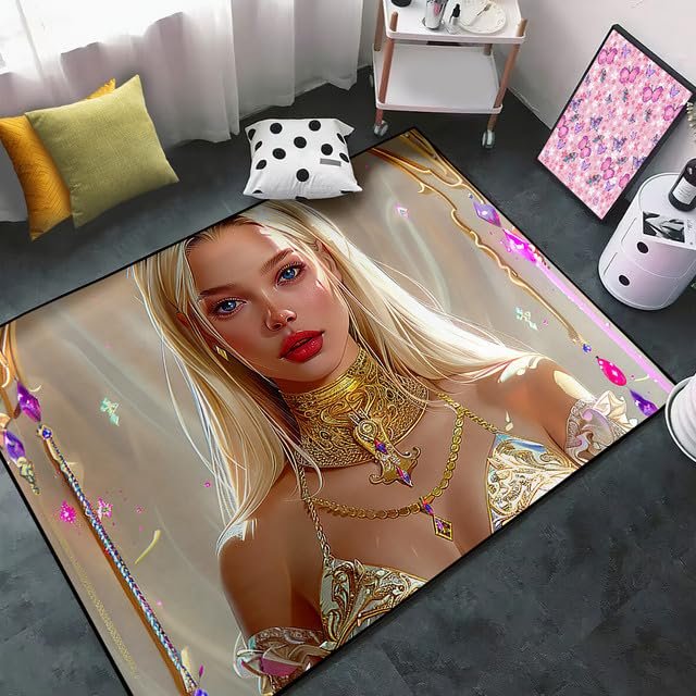 CDIWIDH Princess Rugs for Girls Bedroom - Teen Girls Area Rugs for Bedroom, Cute Girl Rug Princess Room Decor Kids Carpet Living Room Indoorofa Floor Mats Yoga Mats 2.5x4 Feet