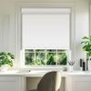 BERISSA Blackout Roller Shades for Windows, Cordless Roller Blinds with Cassette Valance Linen Fabric Pull Down Blinds Thermal Insulated Room Darkening Shades for Home Bedroom,White,21" W x 44" H view 2
