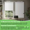 BERISSA Blackout Roller Shades for Windows, Cordless Roller Blinds with Cassette Valance Linen Fabric Pull Down Blinds Thermal Insulated Room Darkening Shades for Home Bedroom,White,21" W x 44" H view 3